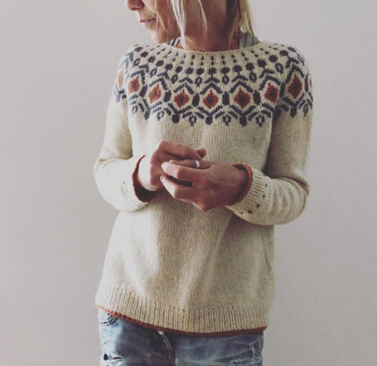Women's Sweater | Autumn Collar Pattern & Cosy Comfort 1