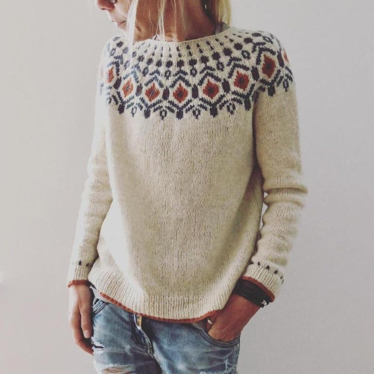 Women's Sweater | Autumn Collar Pattern & Cosy Comfort 6