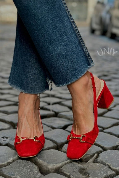 Women's Slingback Heels | Pointed Toe & Block Heel 2