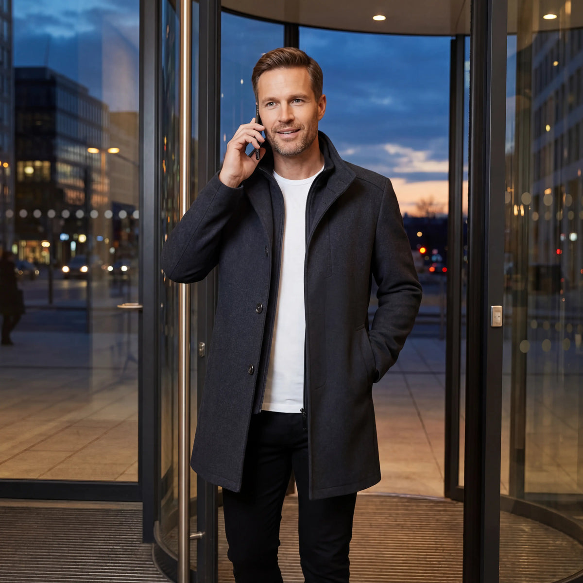 Men's Winter Coat | Double Collar & Removable Inner Vest 1