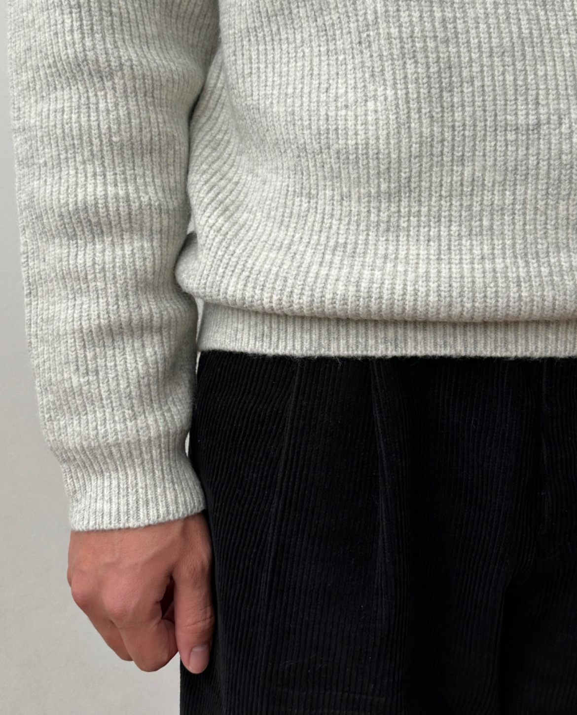 Men's Quarter Zip Sweater | Ribbed Knit Comfort 5