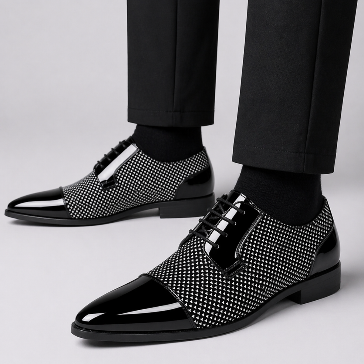 Men's Pointed Toe Oxford Shoes Lace Up Formal Footwear 10