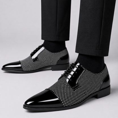 Men's Pointed Toe Oxford Shoes Lace Up Formal Footwear 10