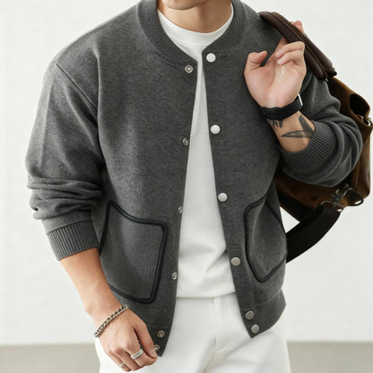 Women's Collarless Knit Cardigan | Structured & Versatile 3