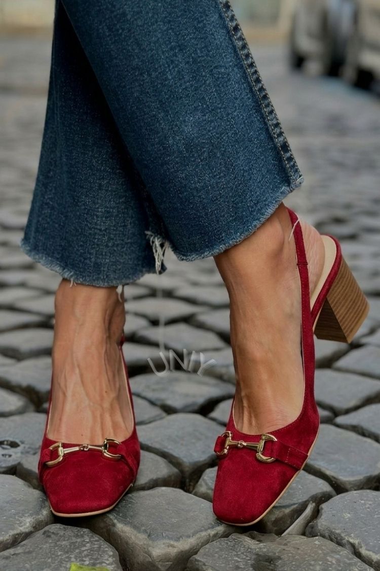 Women's Slingback Heels | Pointed Toe & Block Heel 6