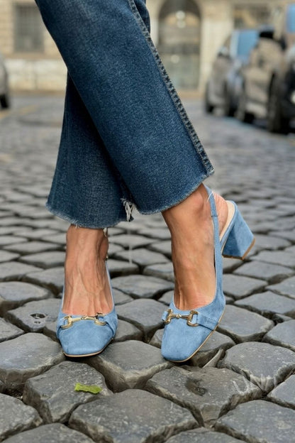 Women's Slingback Heels | Pointed Toe & Block Heel 11