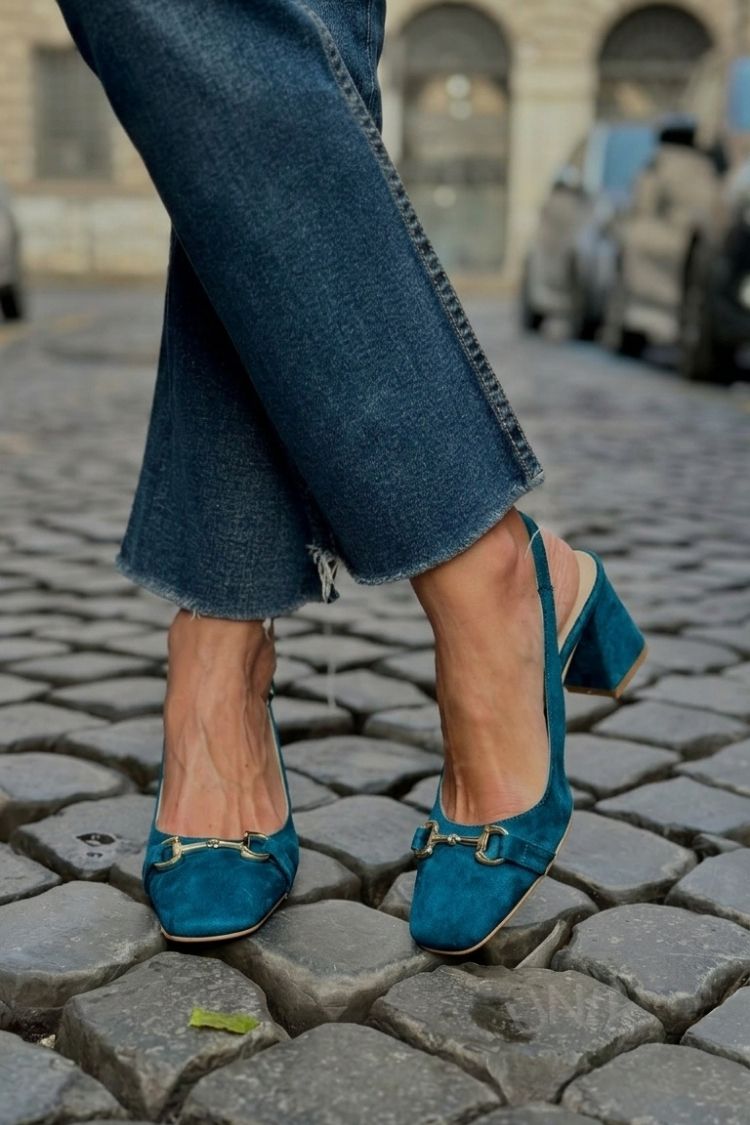 Women's Slingback Heels | Pointed Toe & Block Heel 8