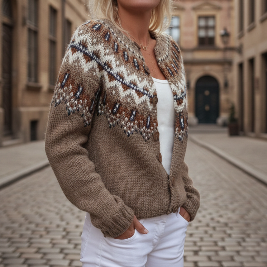 Women's Jacquard Cardigan | Warm & Comfortable 1