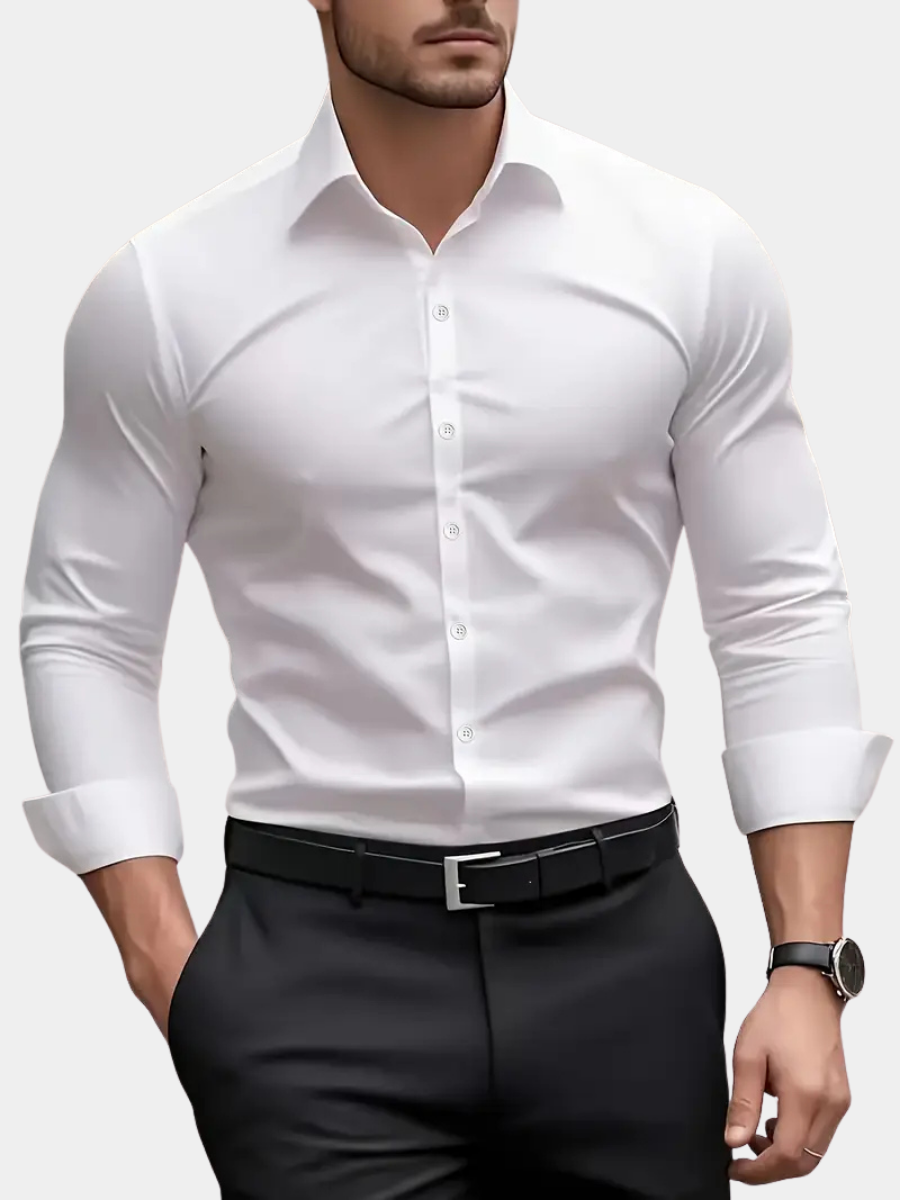 Men's Dress Shirt | Button-Front & Pointed Collar 1