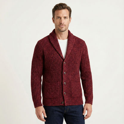 Men's Chunky Knit Cardigan | Shawl Collar & Warm 2