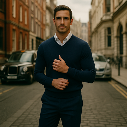 Men's Sweater | Classic V-Neck & Warm 13