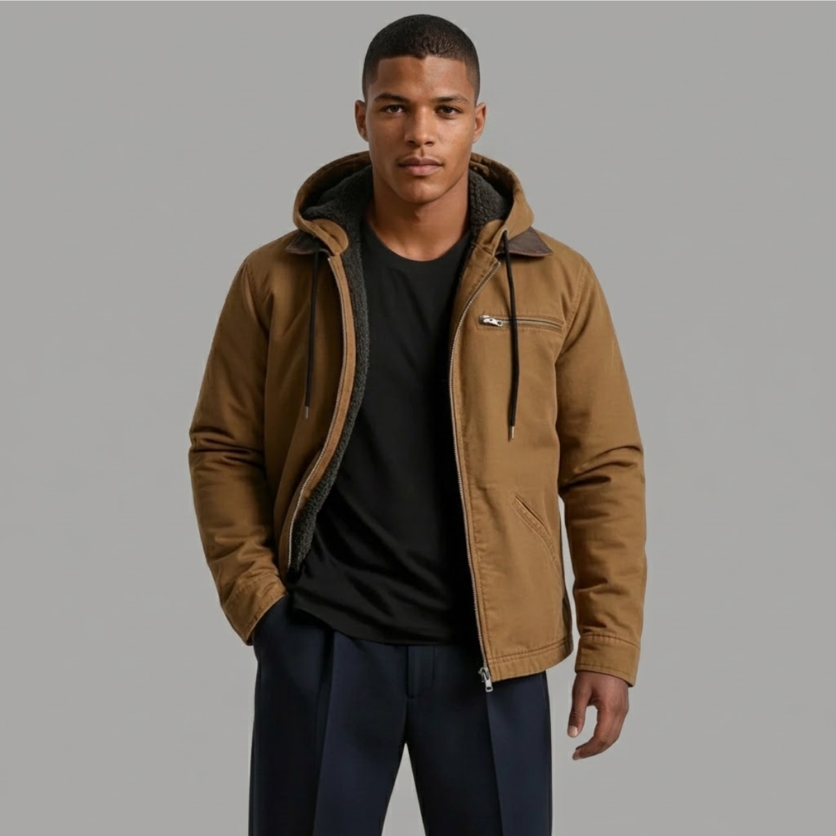 Men's Hooded Winter Jacket | Lined & Warm 3