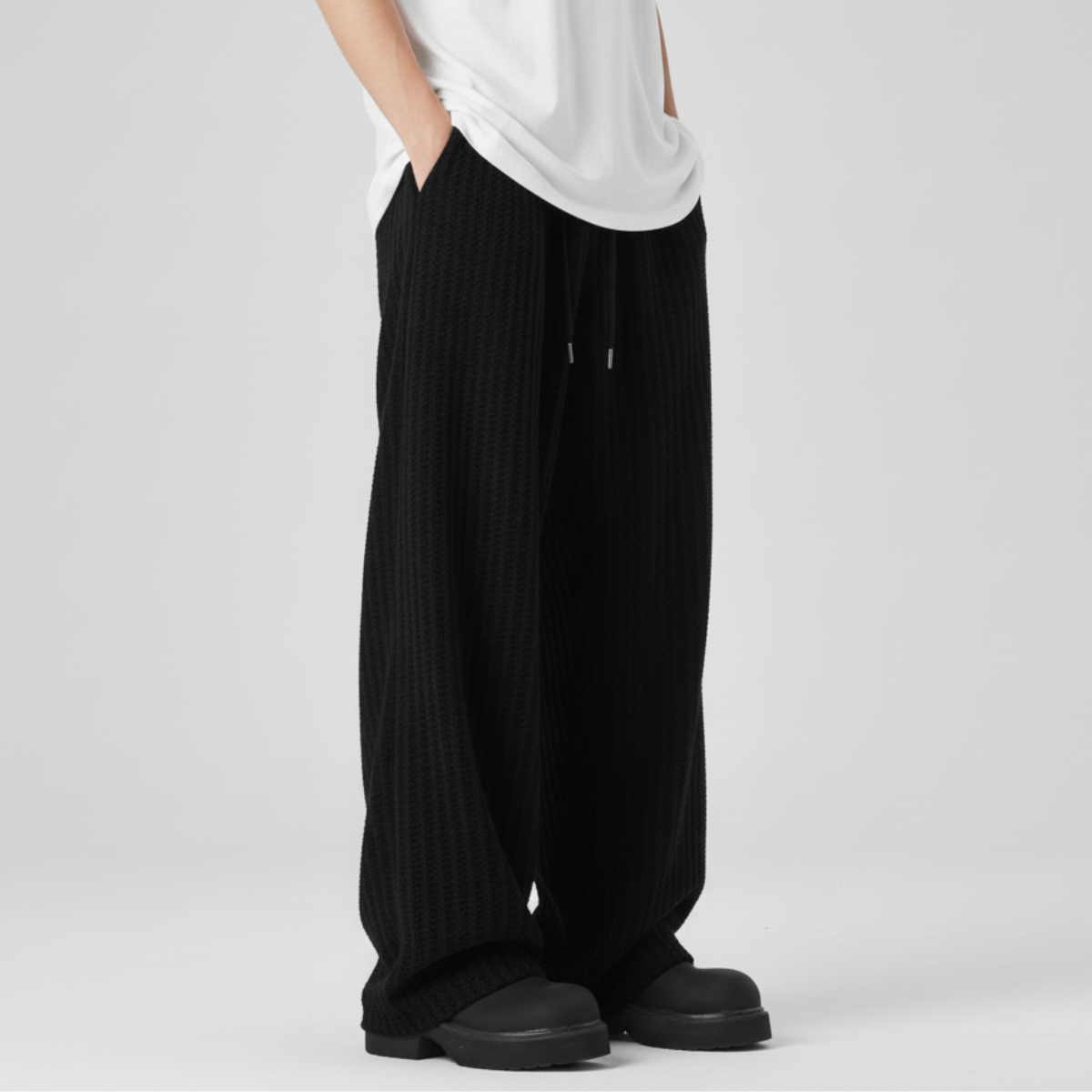 Women's Striped Sweatpants Drawstring Waist Joggers 4