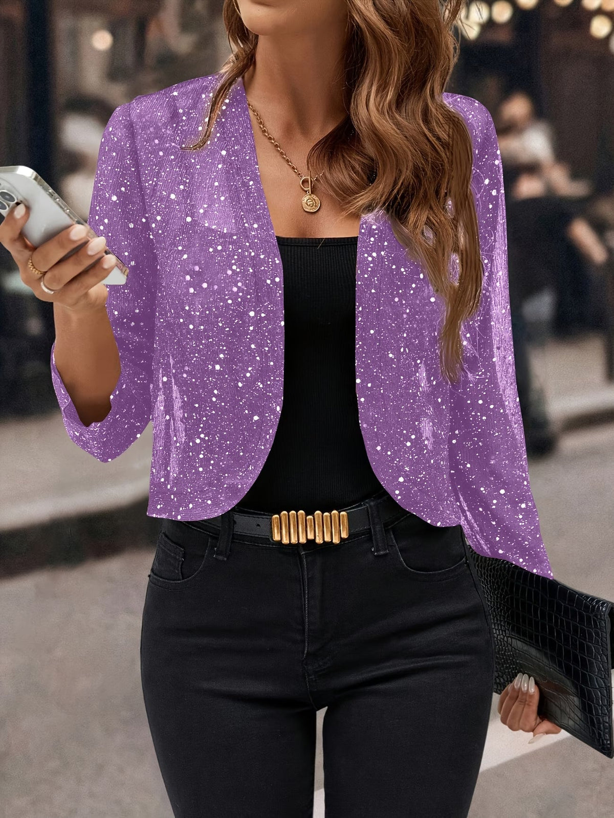Women's Sequin Cardigan Jacket | Glitter Sparkle Design 4
