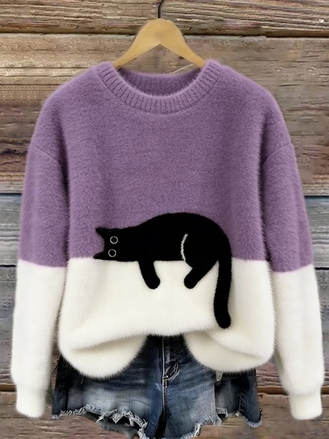 Women's Cat Graphic Sweater | Soft & Comfortable 10