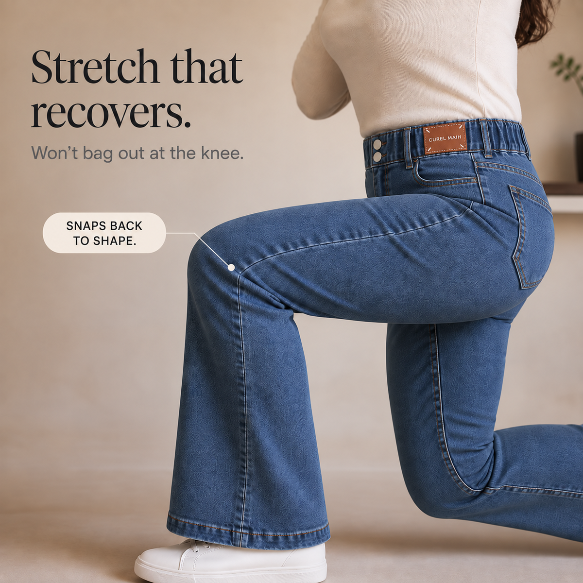 Women's High-Waisted Flare Jeans | Stretch Comfort & Flattering Fit 6
