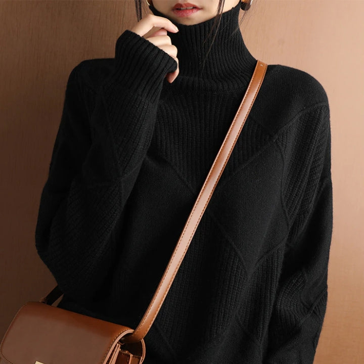 Chic Diamond Knit Sweater for Any Occasion