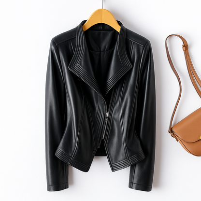 Women's Asymmetric Jacket | Structured Collar & Sculptural Fit 4
