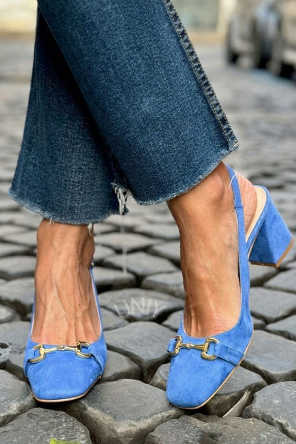 Women's Slingback Heels | Pointed Toe & Block Heel 9