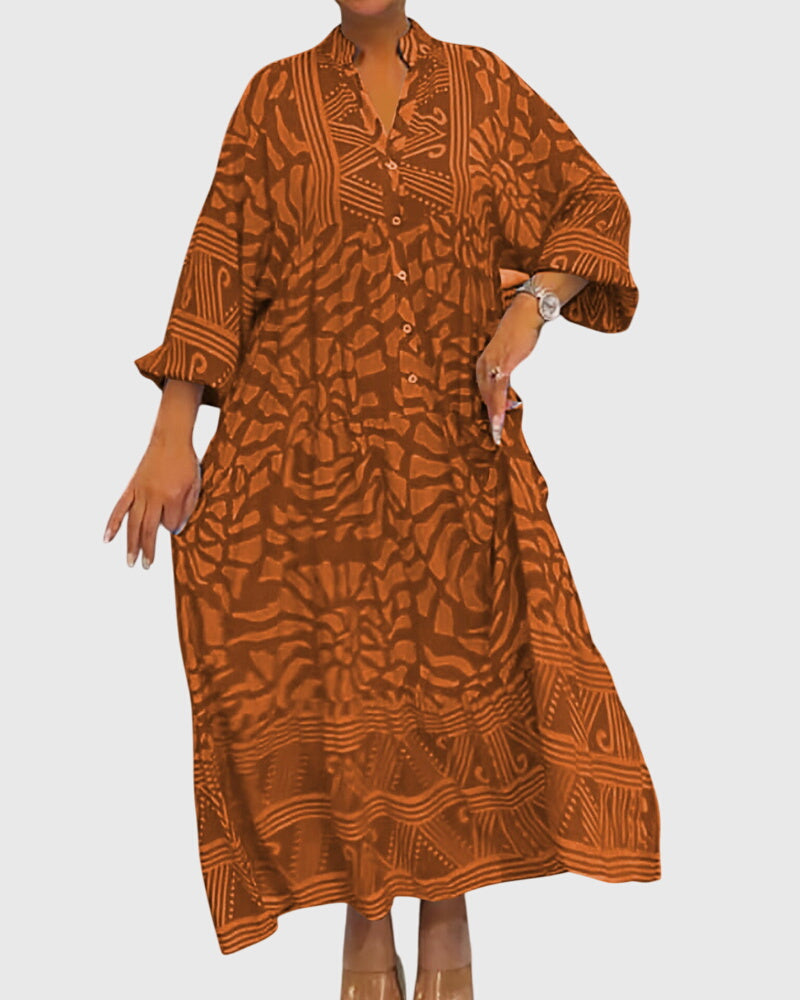 Chic Maxi Dress with Vibrant Print for Any Occasion