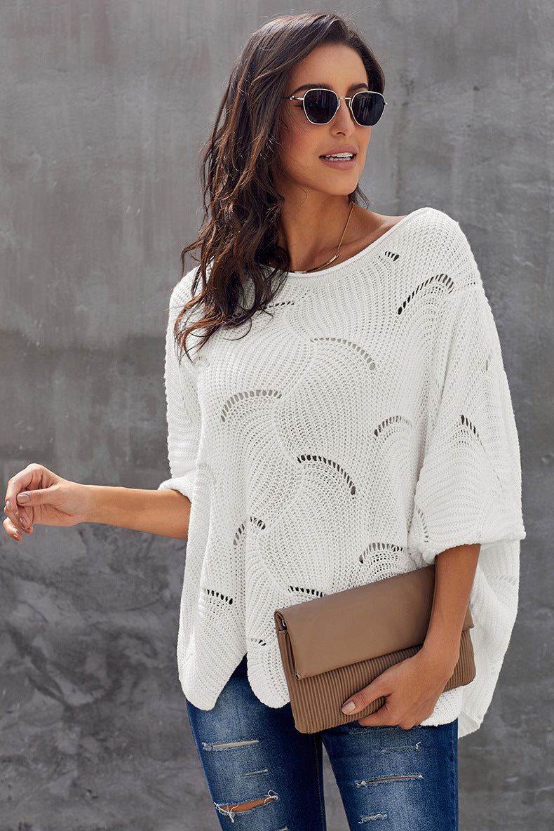 Women's Knit Sweater | Wave Design & Lightweight Comfort 7
