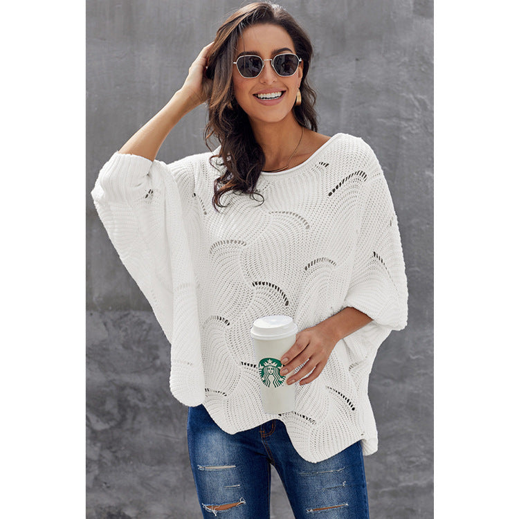 Women's Knit Sweater | Wave Design & Lightweight Comfort 2