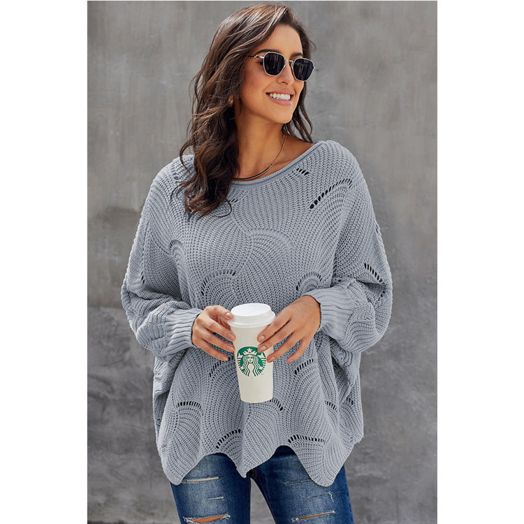Women's Knit Sweater | Wave Design & Lightweight Comfort 1