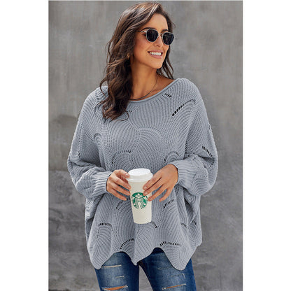 Women's Knit Sweater | Wave Design & Lightweight Comfort 1