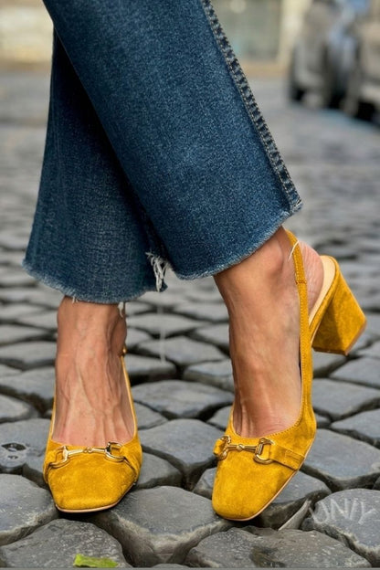 Women's Slingback Heels | Pointed Toe & Block Heel 10