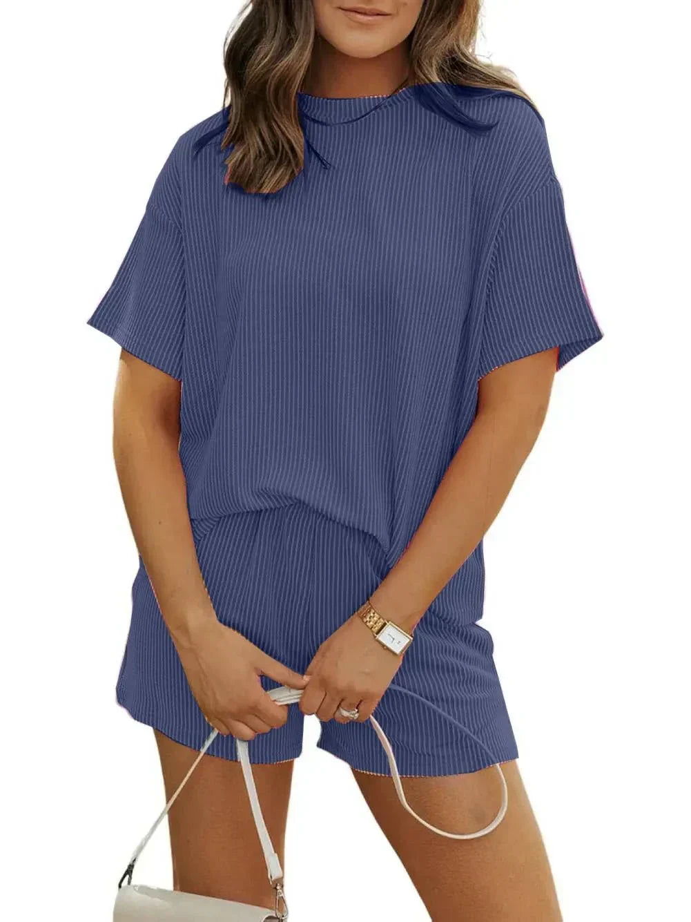 Chic Ribbed Knit Set for Effortless Style