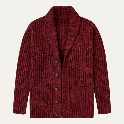 Men's Chunky Knit Cardigan | Shawl Collar & Warm 1