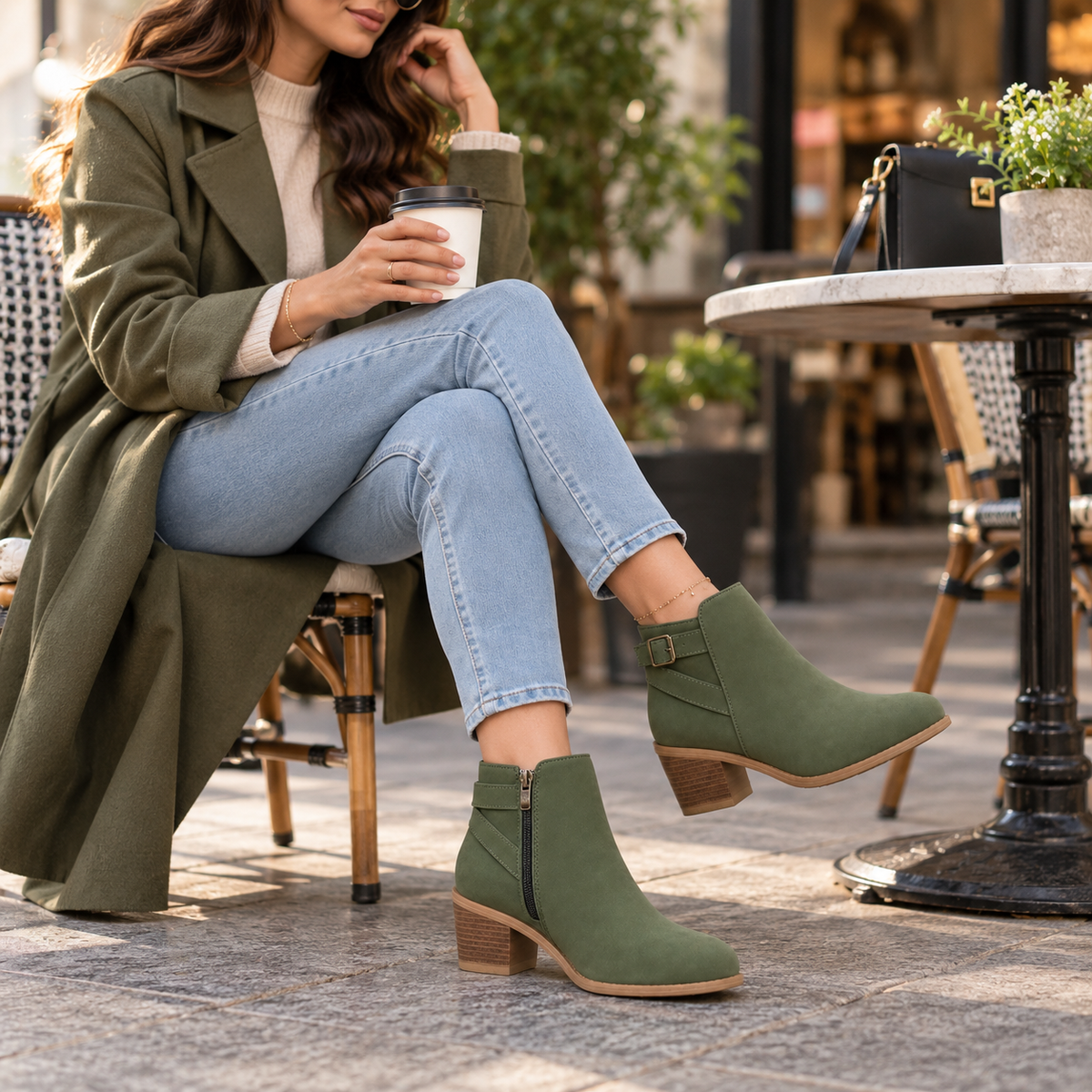 Women's Ankle Boots | Buckle Detail & Side-Zip 6