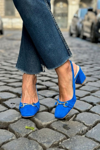 Women's Slingback Heels | Pointed Toe & Block Heel 12