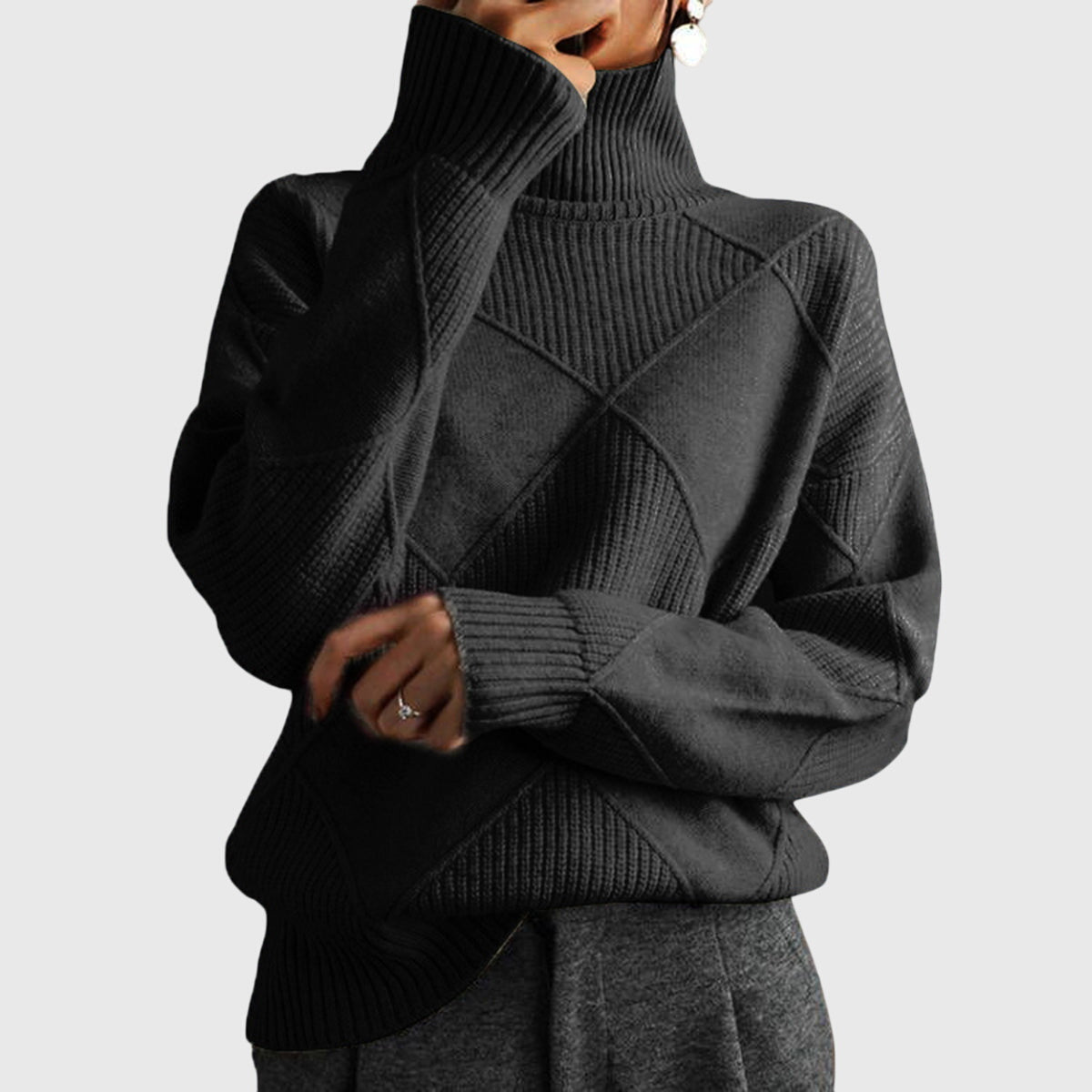 Women's Roll Neck Jumper | Cosy & Warm Knit 10