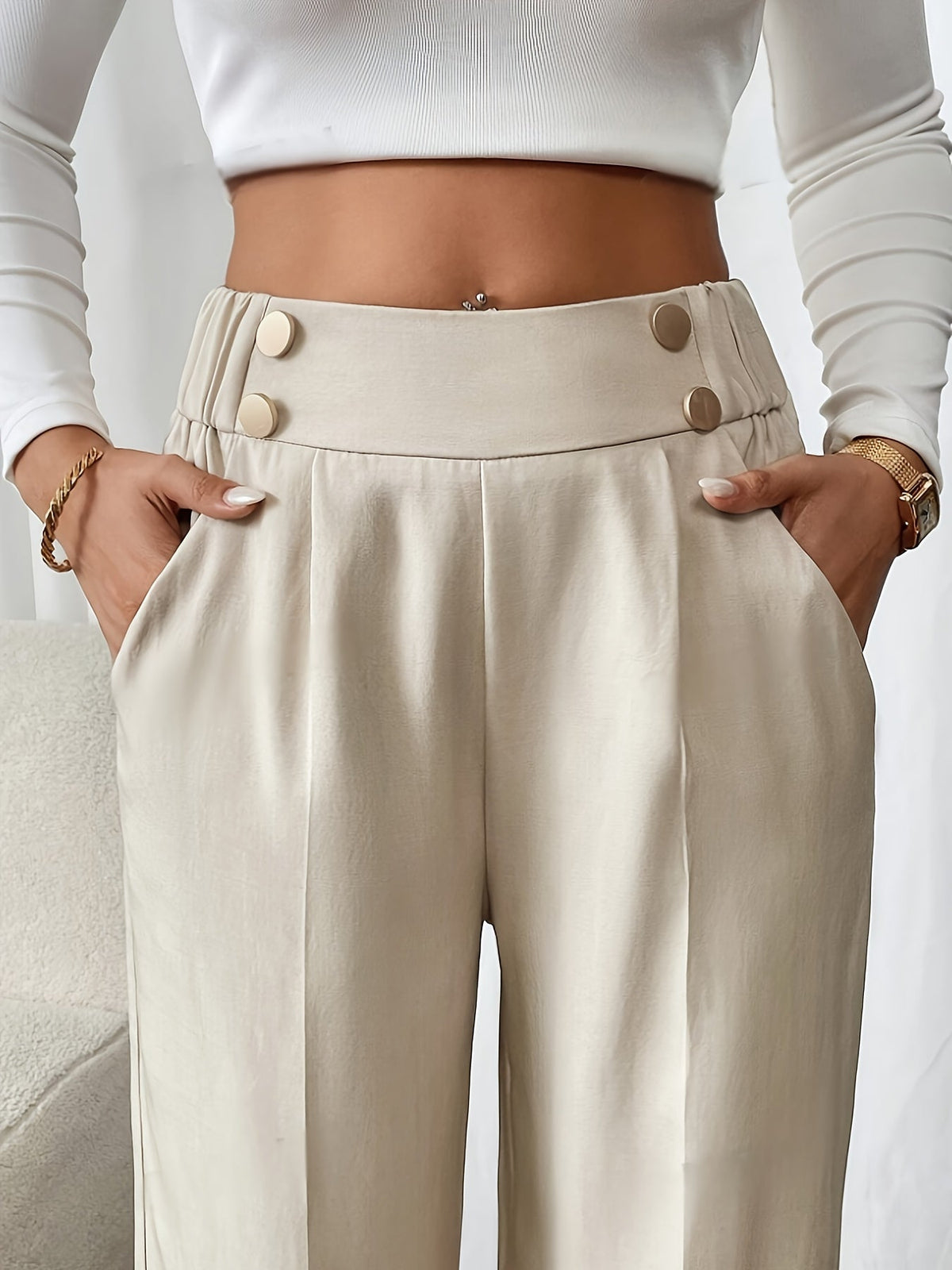 Women's Wide-Leg Trousers | High-Waisted & All-Day Comfort 4