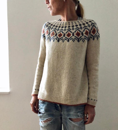 Women's Sweater | Autumn Collar Pattern & Cosy Comfort 2
