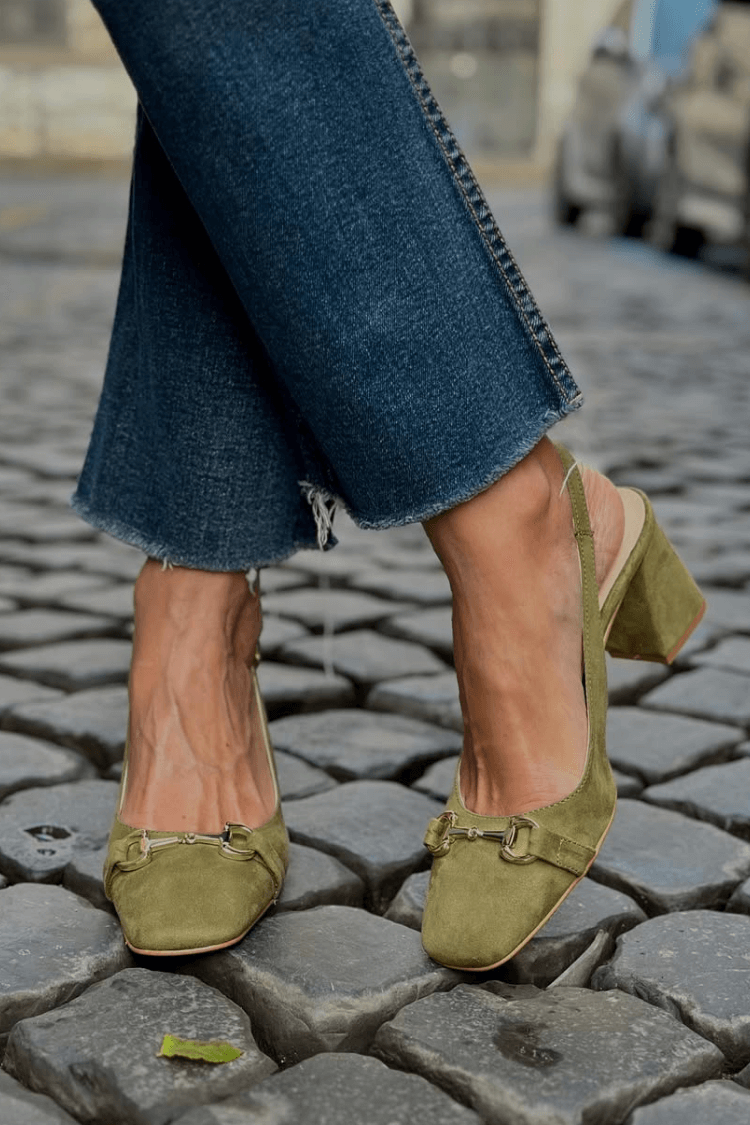 Women's Slingback Heels | Pointed Toe & Block Heel 1