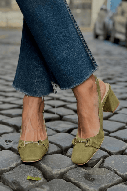 Women's Slingback Heels | Pointed Toe & Block Heel 1