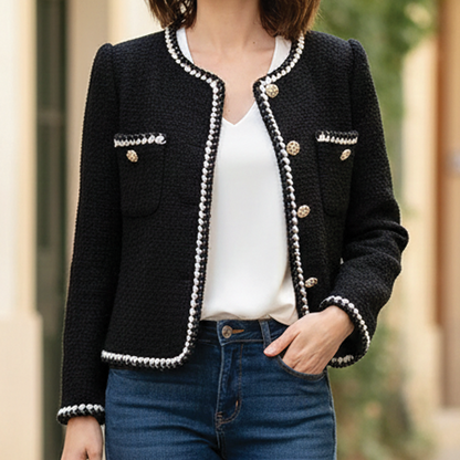 Allison - Classic Tweed Blazer for Chic Occasions