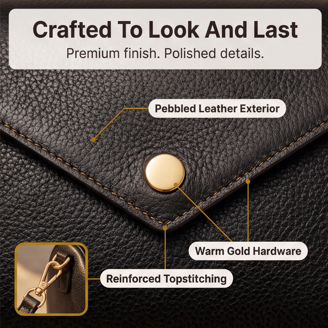 Women's Crossbody Bag | 6 Compartments & Lightweight Comfort 7