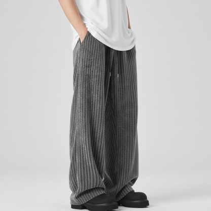 Women's Striped Sweatpants Drawstring Waist Joggers 1