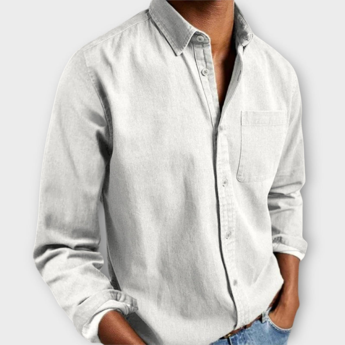 Men's Dress Shirt | Button-Front & Chest Pocket 5