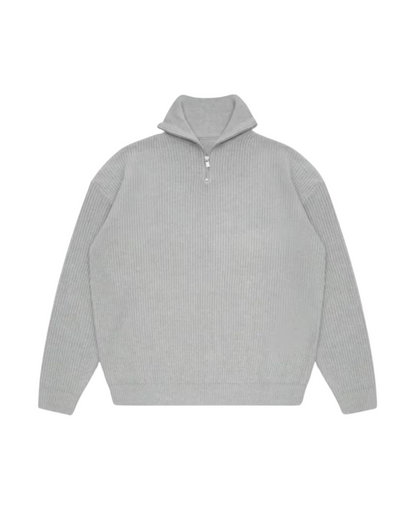 Men's Mock Neck Sweater | Quarter Zip Comfort 17