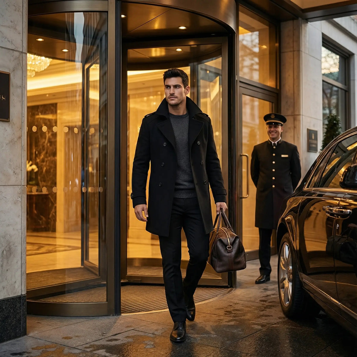 Men's Trench Coat | Belted & Tailored Fit 1