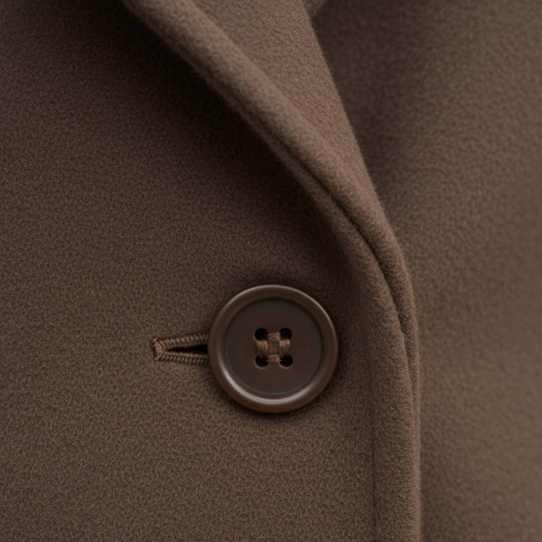 Women's Double-Breasted Coat | Long Line with Cape 3