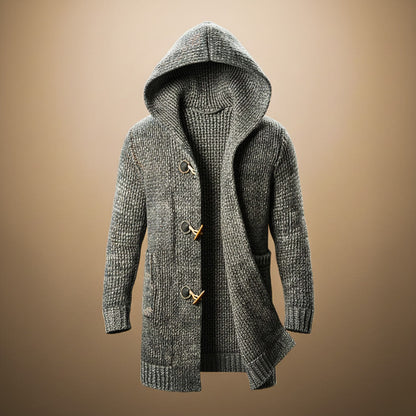 Adrian Wool Knit Hooded Cardigan - York Miller