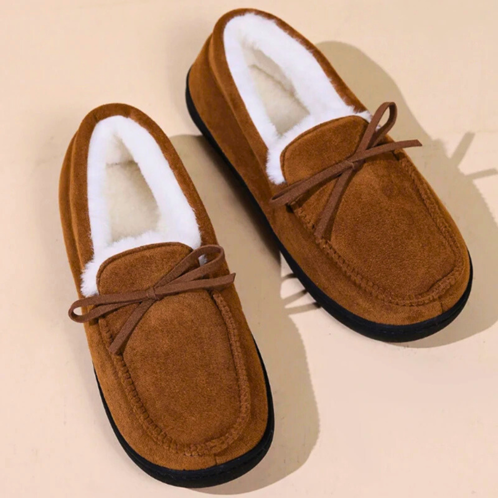 Women's Lined Slippers Butterfly Bow Cosy Slip On Shoes 3