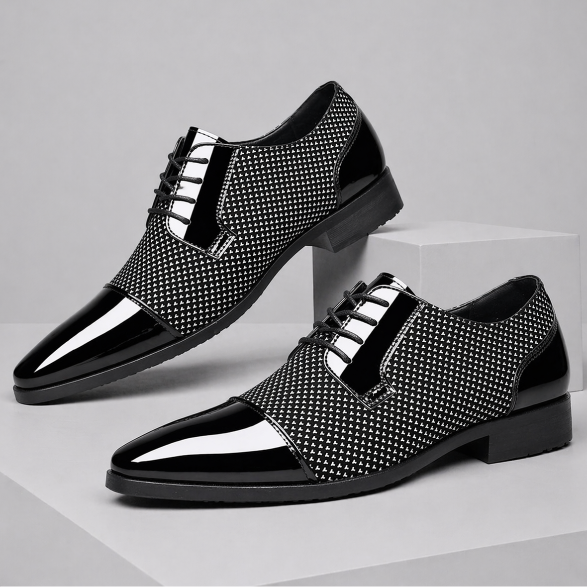 Men's Pointed Toe Oxford Shoes Lace Up Formal Footwear 9
