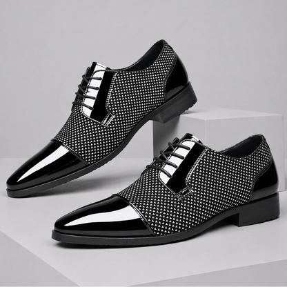 Men's Pointed Toe Oxford Shoes Lace Up Formal Footwear 9