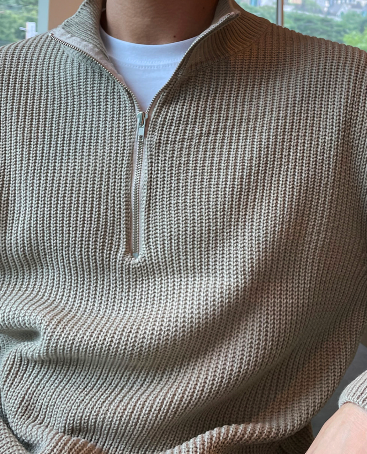 Men's Mock Neck Sweater | Quarter Zip Comfort 11